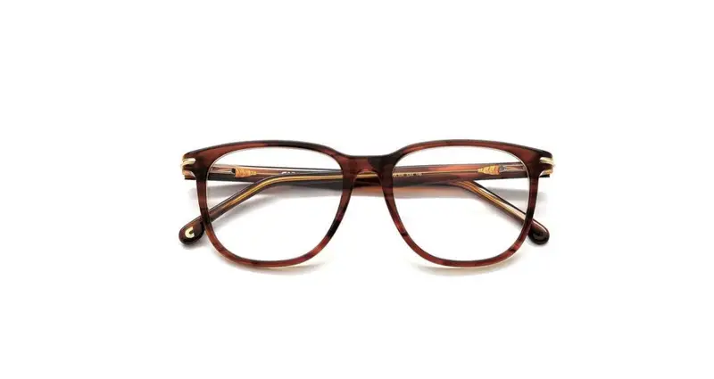 Carrera Unisex CARRERA 308 EX4 Montature da vista Acetato Marrone Squadrata miniatura 2