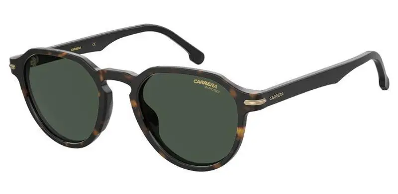 Carrera Unisex CARRERA 314/S 086/QT Occhiali da sole Acetato Havana Verde Rotonda Normale