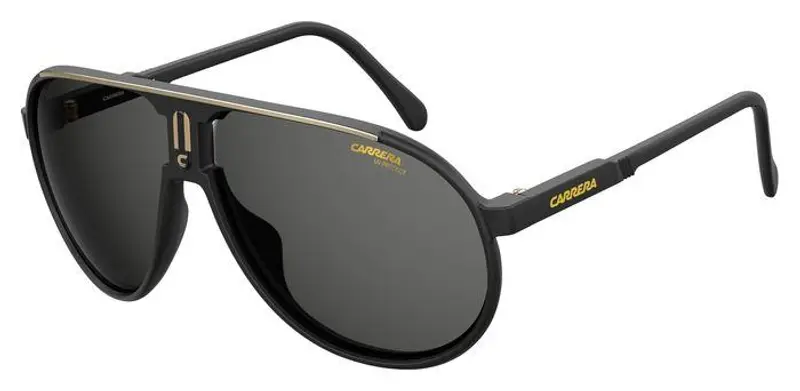 Carrera Unisex CHAMPION/N 003/IR Occhiali da sole Plastica Nero-opaco Grigio Pilot Normale Sfumato