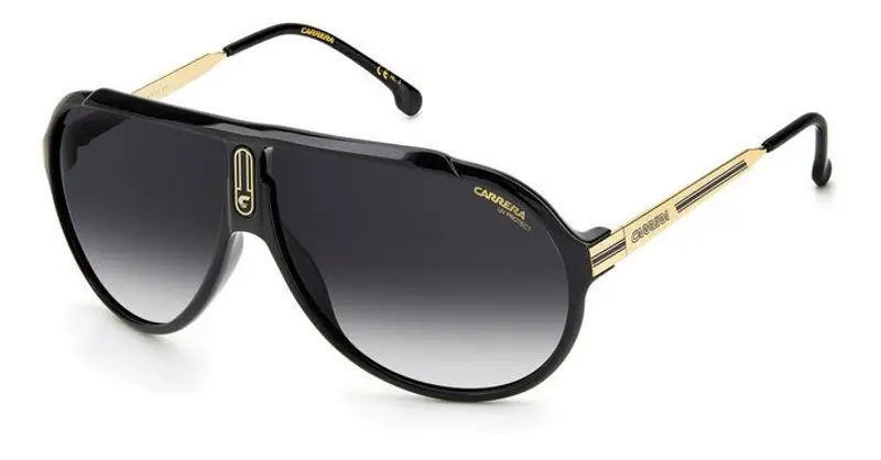 Carrera Unisex ENDURANCE65/N 807/9O Occhiali da sole Plastica Nero Grigio Pilot Normale Sfumato