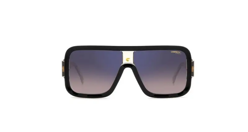 Carrera Unisex FLAGLAB 14 0WM/A8 Occhiali da sole Acetato Nero Multicolore Squadrata Normale Sfumato miniatura 2