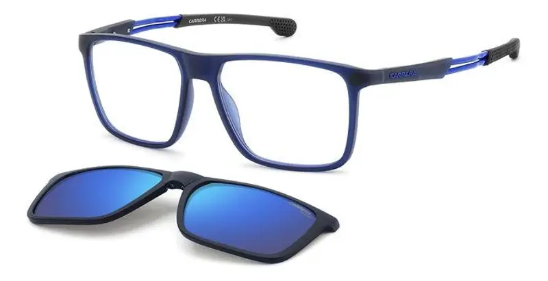 Carrera Uomo CA 4020/CS FLL/5X Montature da vista Polyamide Blu opaco Azzurro Squadrata Polarizzata Clip-on