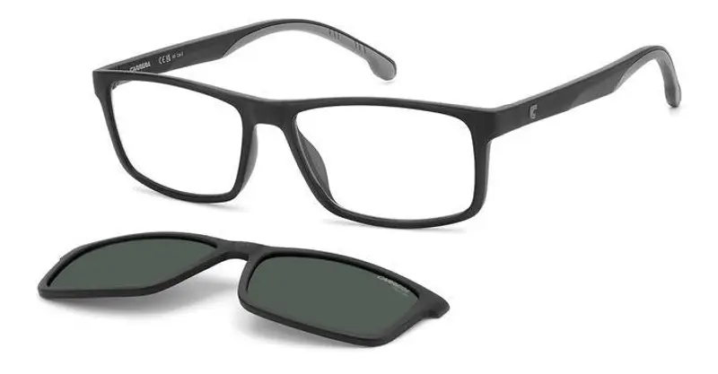 Carrera Uomo CA 8065/CS 003/UC Montature da vista Polyamide Nero-opaco Multicolore Squadrata Polarizzata Clip-on