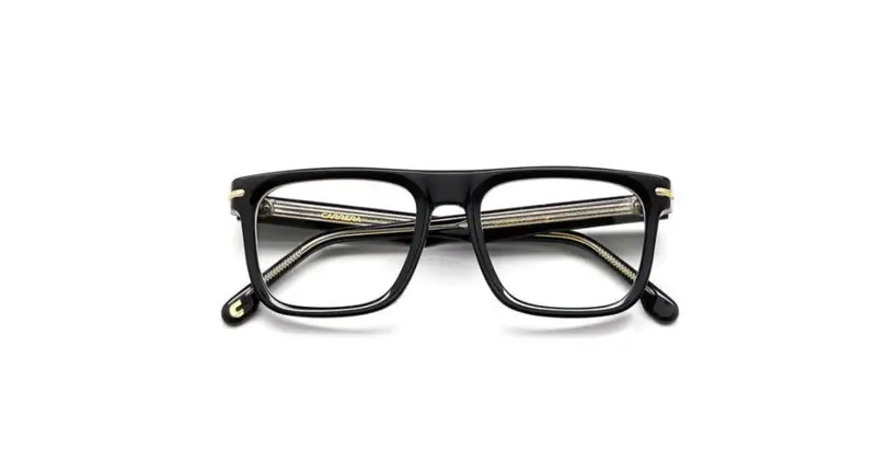 Carrera Uomo CARRERA 312 M4P Montature da vista Acetato Nero strisciato Pilot miniatura 2