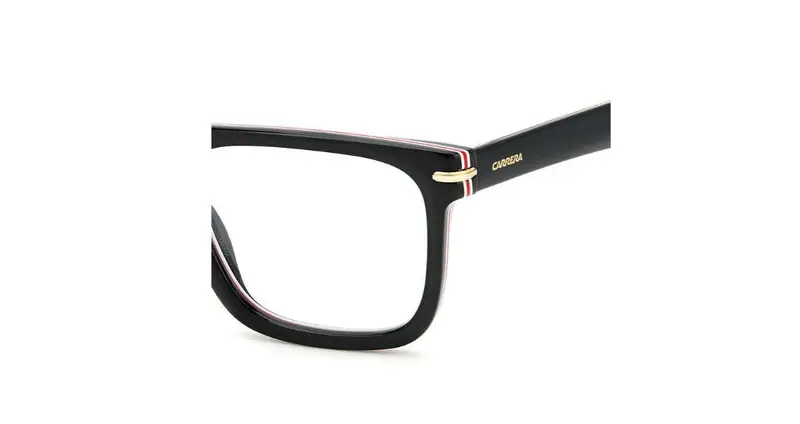 Carrera Uomo CARRERA 312 M4P Montature da vista Acetato Nero strisciato Pilot miniatura 3