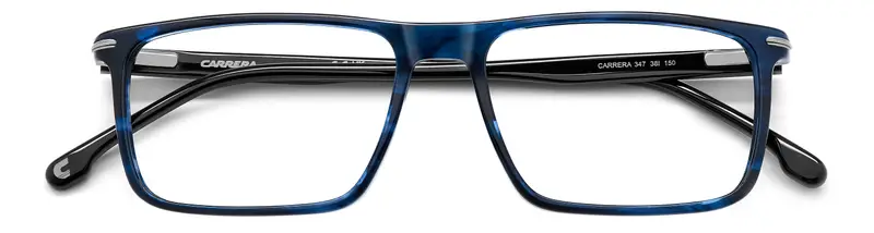 Carrera Uomo CARRERA 347 38I Montature da vista Acetato Blu Squadrata Normale miniatura 2
