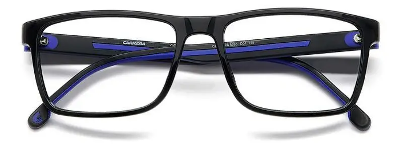 Carrera Uomo CARRERA 8885 D51 Montature da vista Plastica Nero / Blu Squadrata miniatura 2