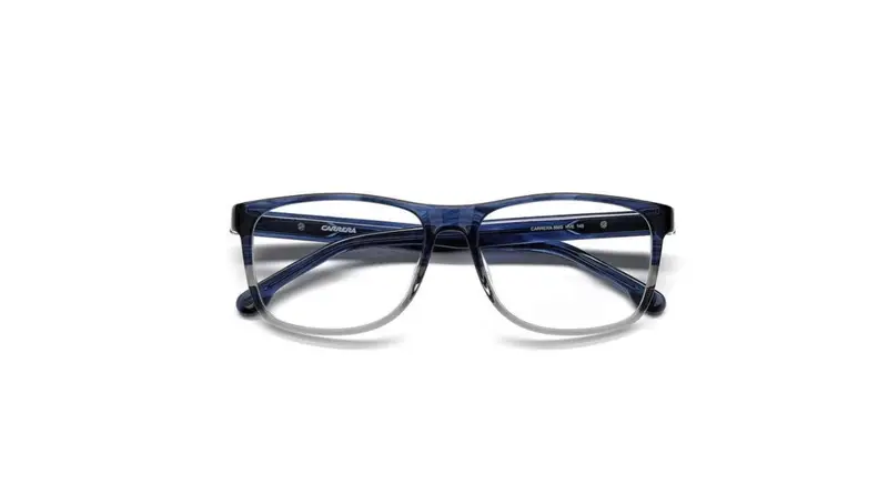 Carrera Uomo CARRERA 8889 HVE Montature da vista Acetato Blu/Grigio Squadrata miniatura 2