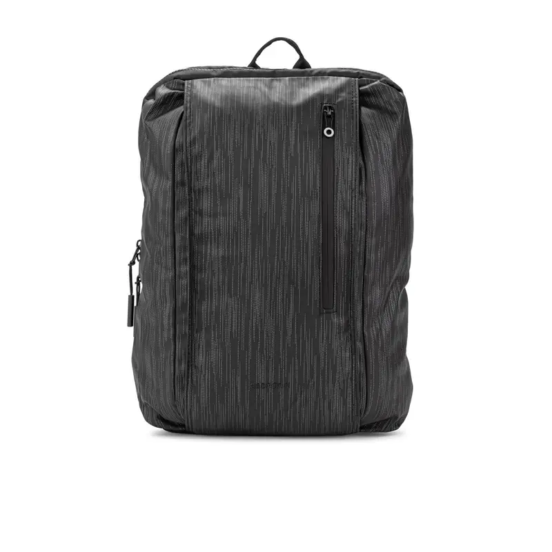 Zaino nero da uomo con cuciture a contrasto