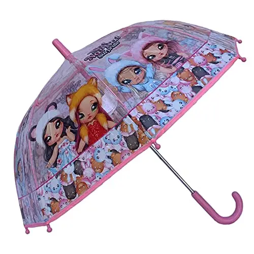 CARTOON Ombrello per bambini, struttura antivento, 8 raggi in fibra di vetro, apertura manuale, manico a U (NaNaNa
