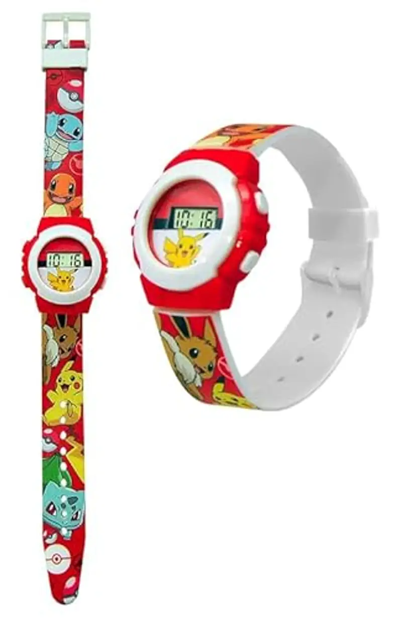 CARTOON Orologio da polso digitale P1kachu, per bambini, in confezione sagomata