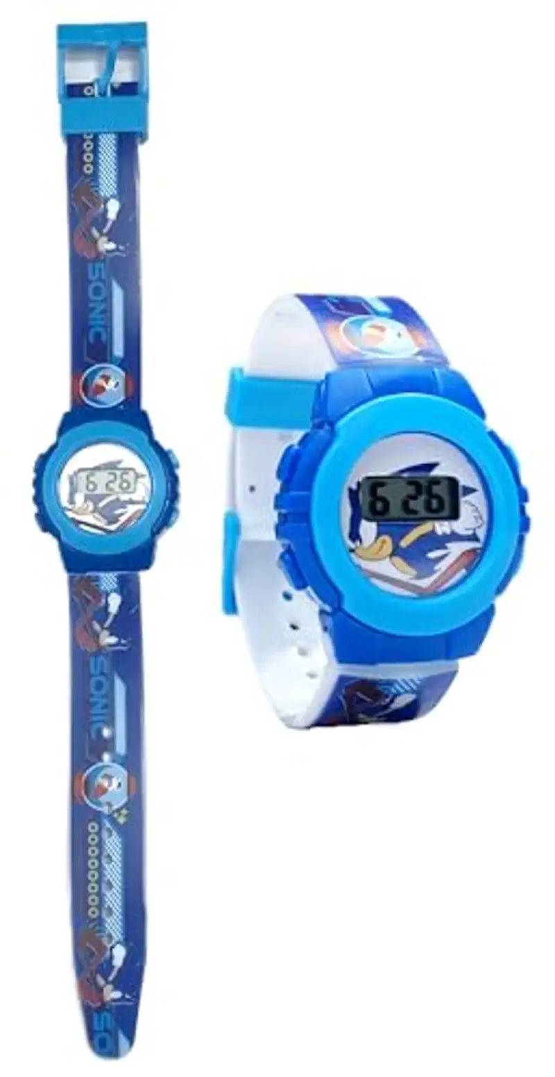 CARTOON Orologio da polso digitale Sonic, per bambini, in confezione sagomata