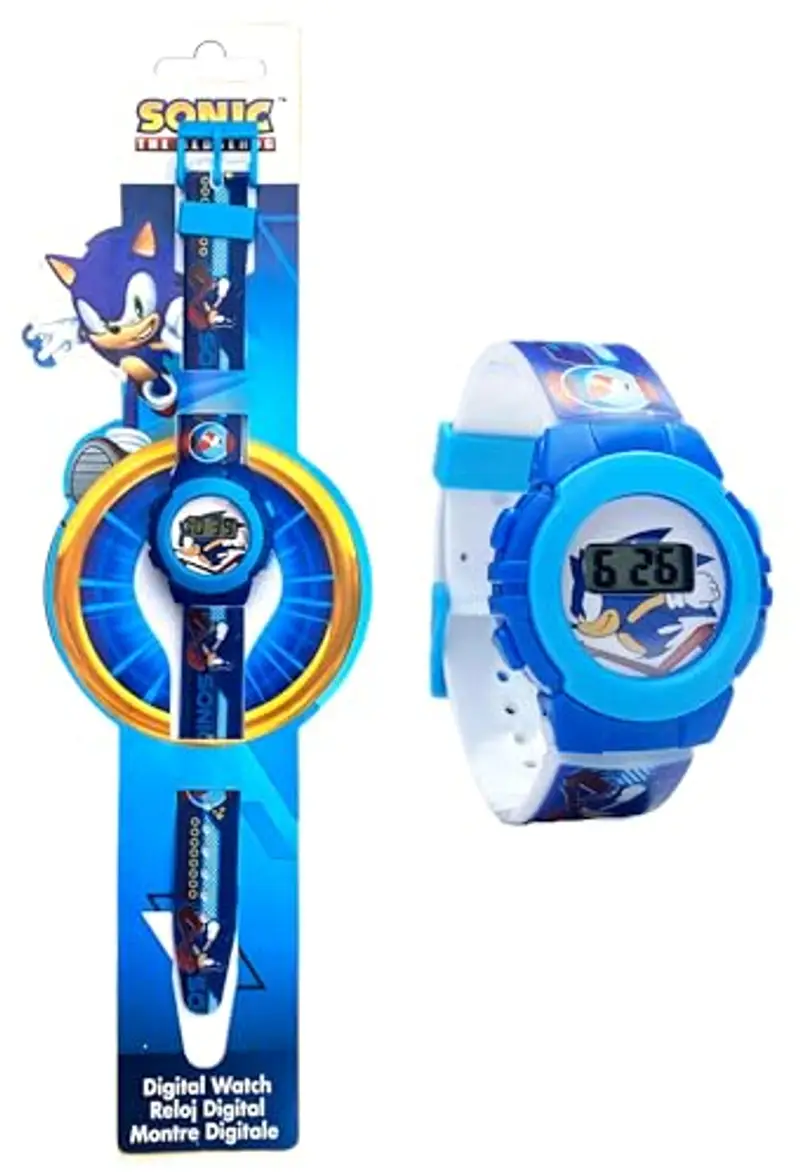 CARTOON Orologio da polso digitale Sonic, per bambini, in confezione sagomata miniatura 2