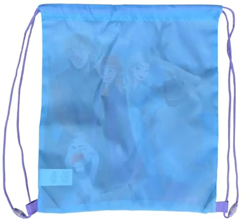 CARTOON Sacca Frozen Disney con spallacci in corda e chiusura a coulisse borsa 40 x 35 cm accessorio per bambini miniatura 3