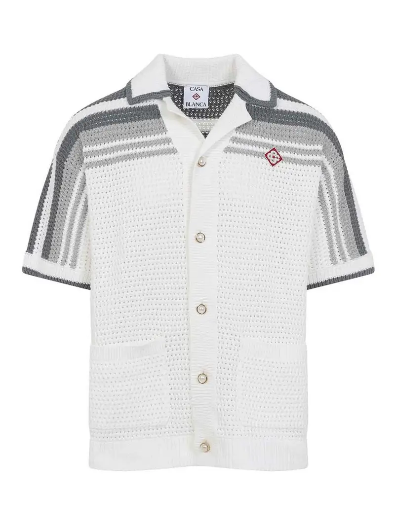 Camicia all uncinetto Grigio