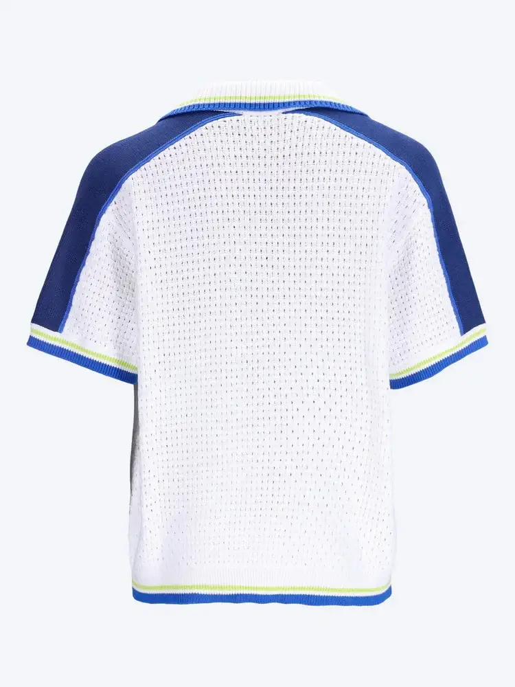 Camicia crochet BIANCO miniatura 3