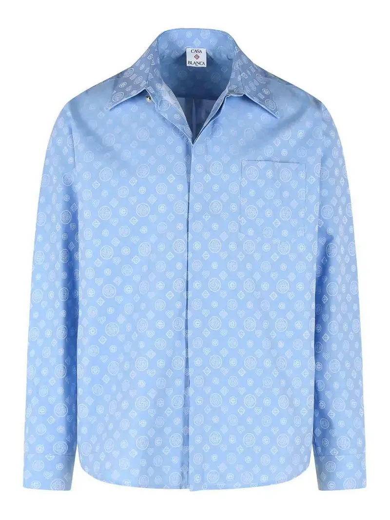 Camicia in cotone azzurro