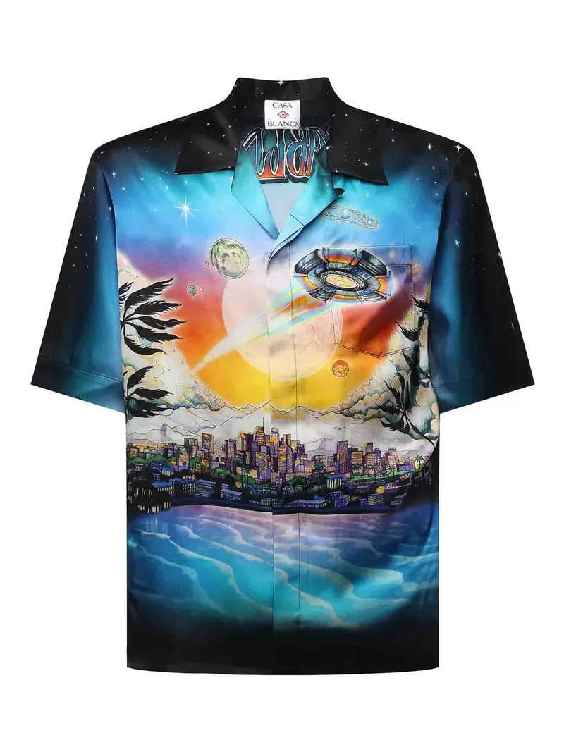 Camicia in seta La Premonizione Rosso