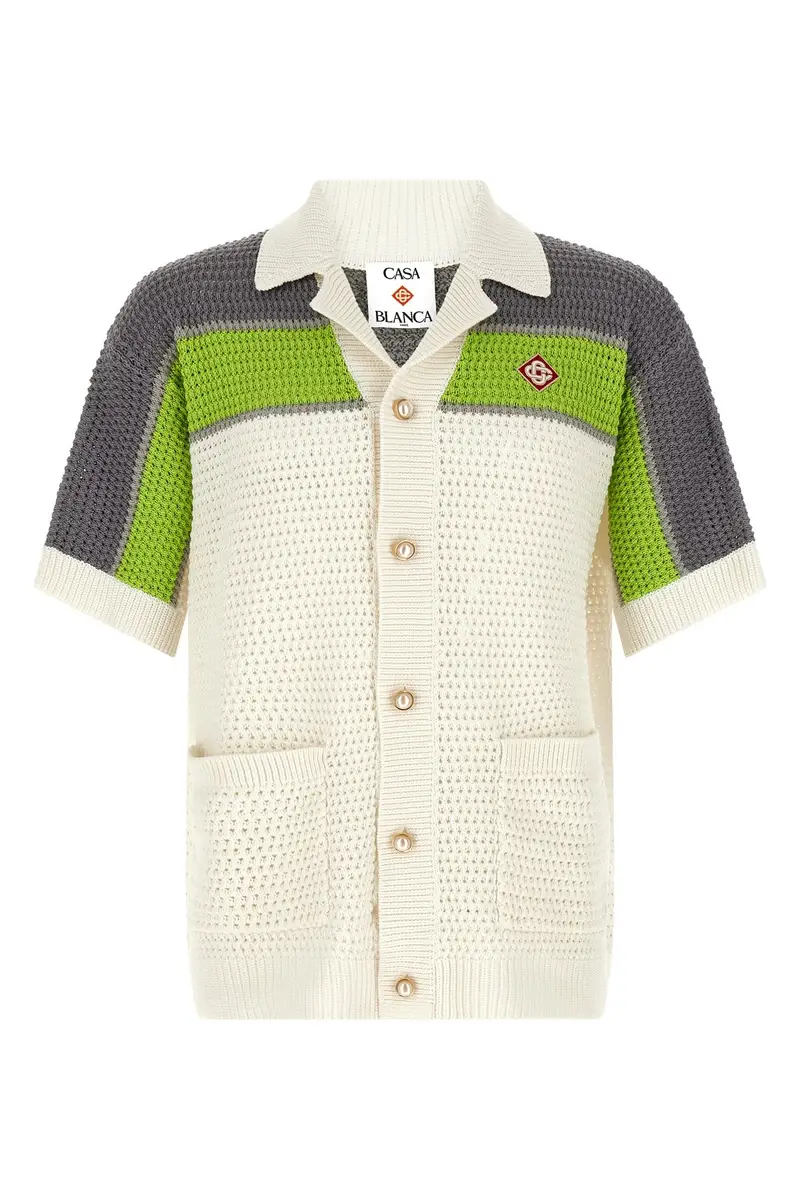 Camicia Stripe Crochet Multi