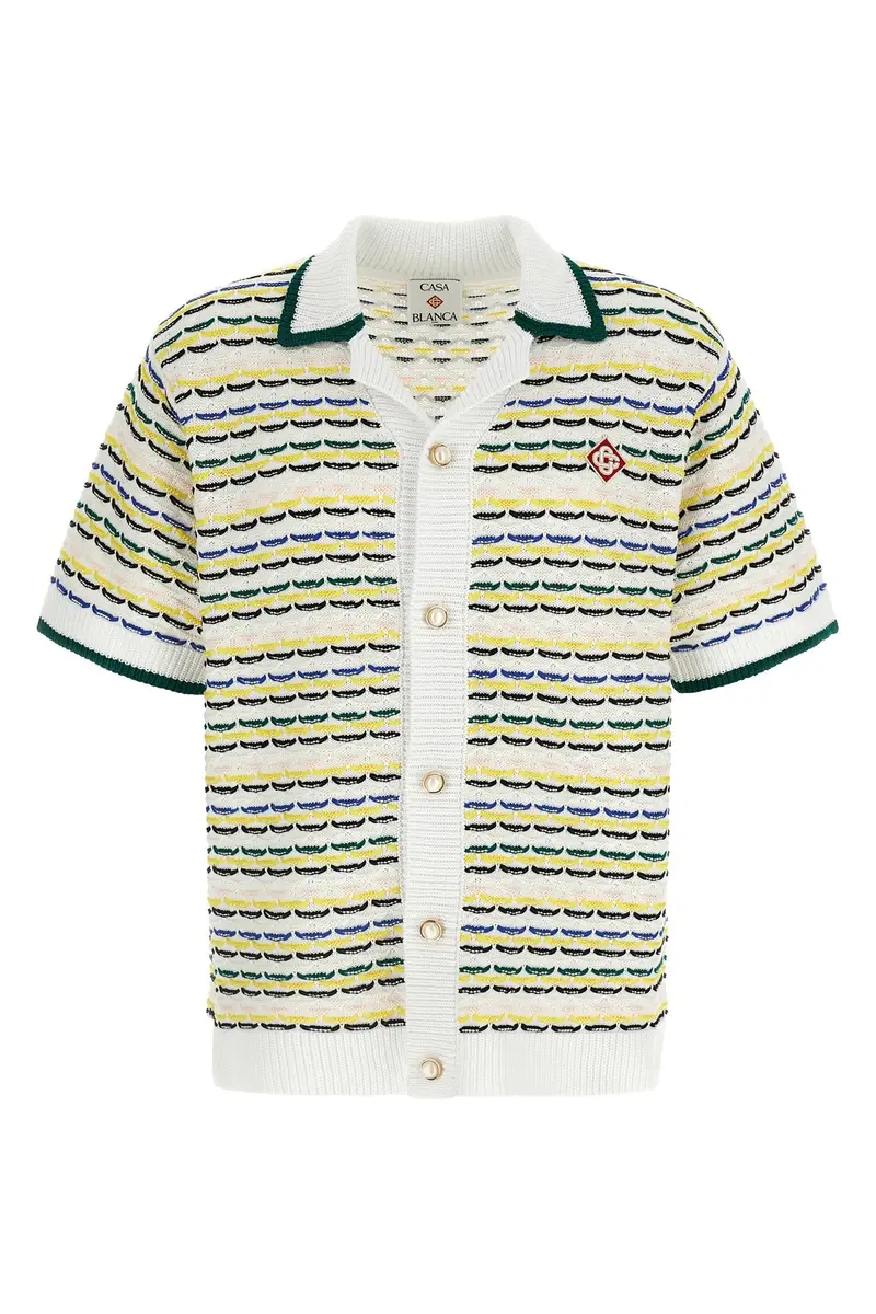 Camicia Tuck Stitch Short Sleeve Multi