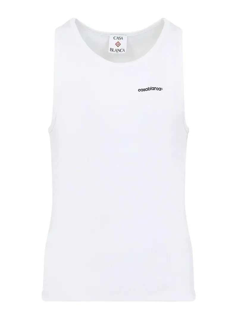 Canotta a coste Bianco