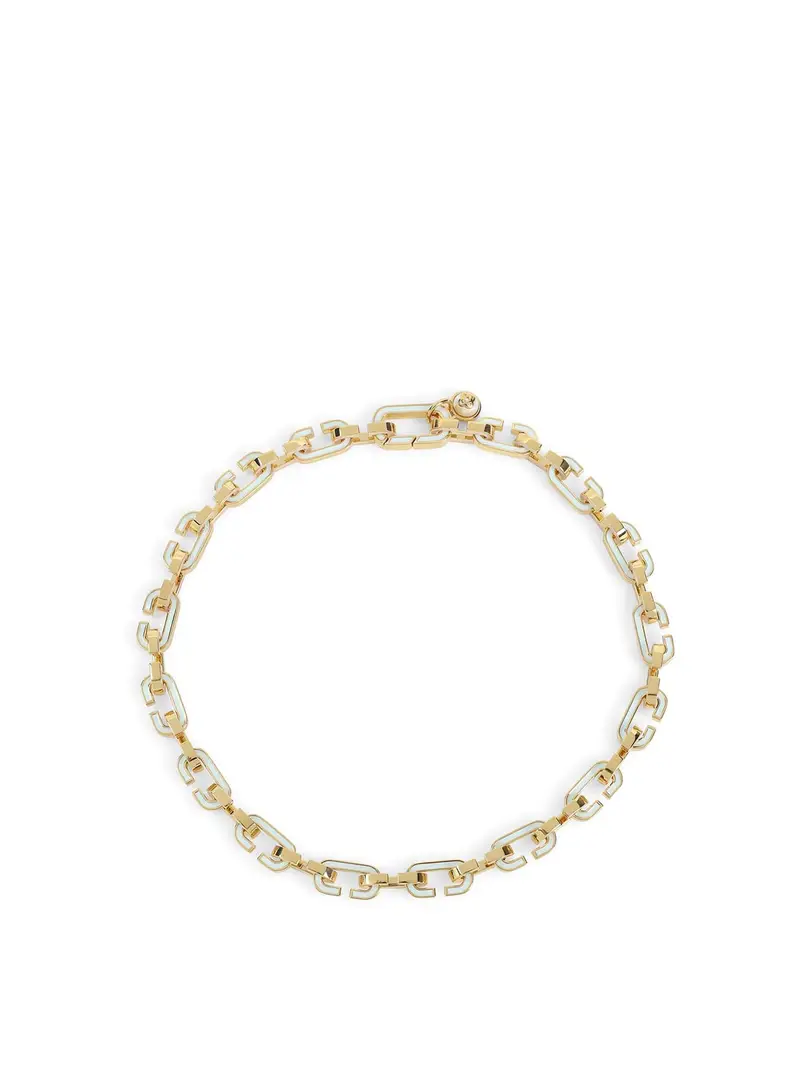 Collana a maglie C smaltata Blu