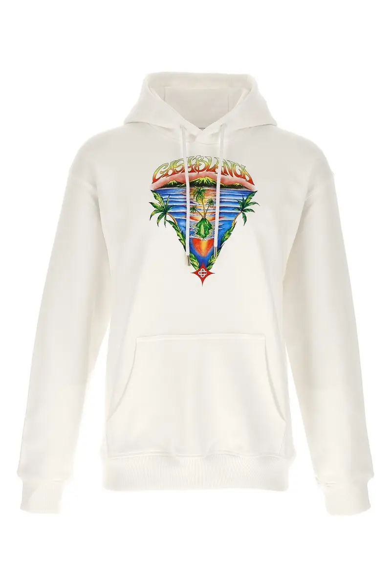 Felpa Con Cappuccio Innocence Triangle Bianco