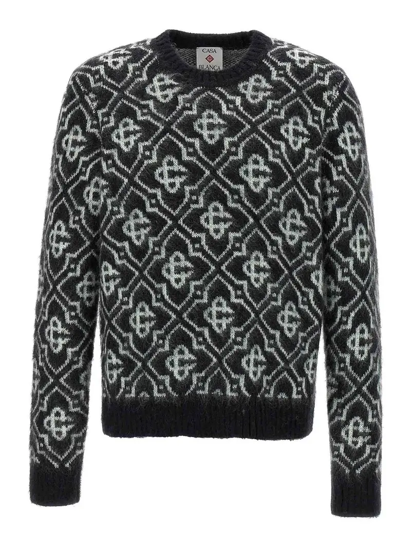 Maglione monogramma Multicolore