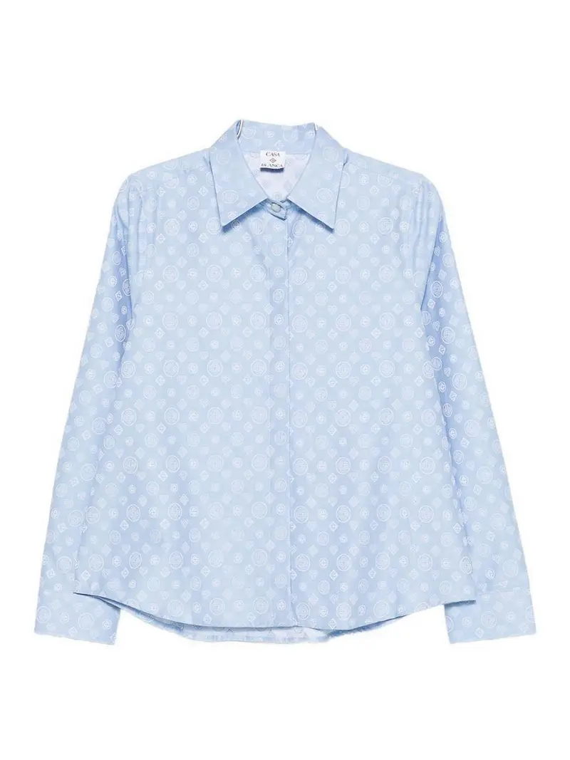 T-shirt Svasata In Cotone Azzurro Con Logo Blu