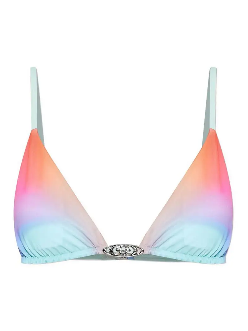 Top bikini a triangolo multicolore