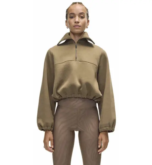 Easy Half Zip W - felpa - donna Brown