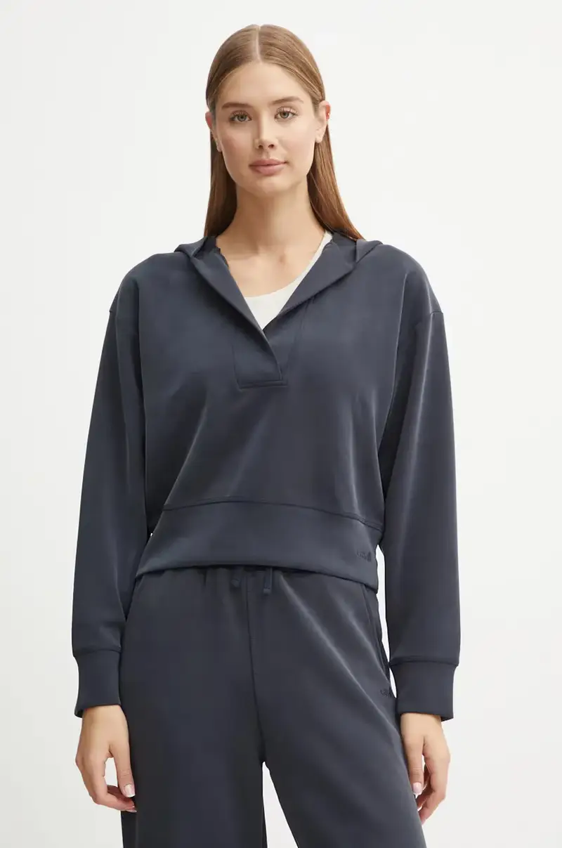 felpa da joga Peachy colore blu con cappuccio 24207 Grigio