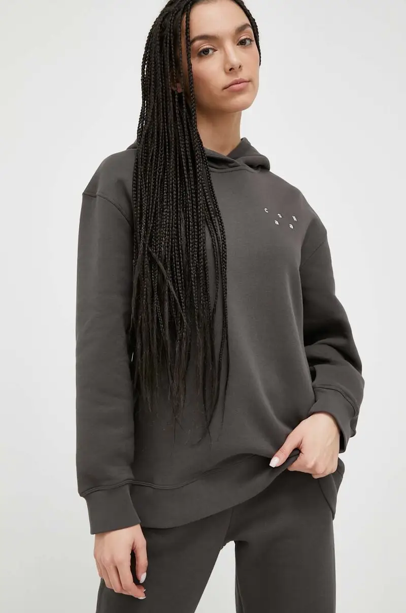 felpa donna con cappuccio Grigio