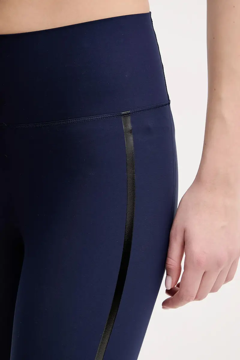 leggings da allenamento colore nero 21698 Blu navy miniatura 4