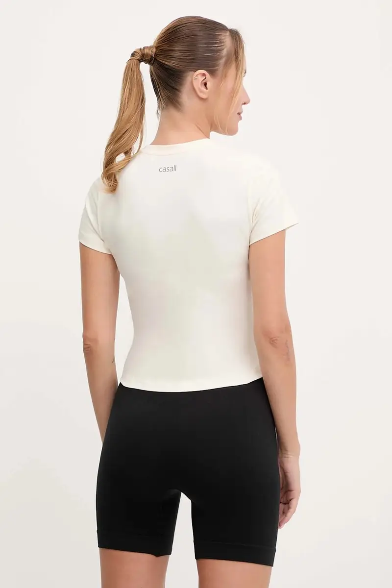 maglietta da allenamento donna colore beige 25011 miniatura 3