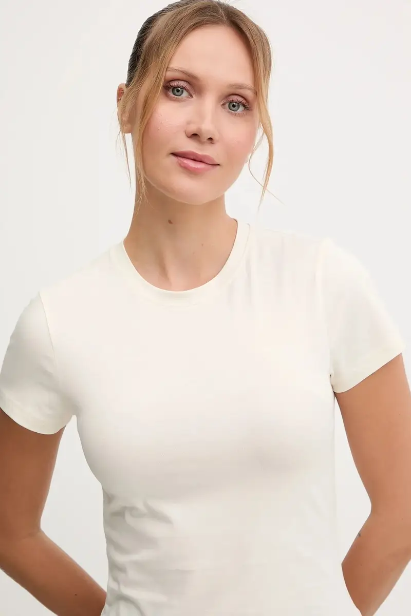 maglietta da allenamento donna colore beige 25011 miniatura 4