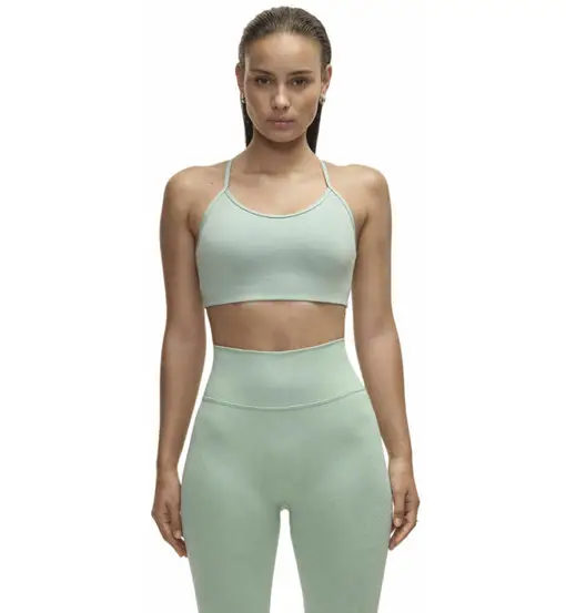 Sleek Strappy Sports W - reggiseno sportivo sostegno medio - donna Green