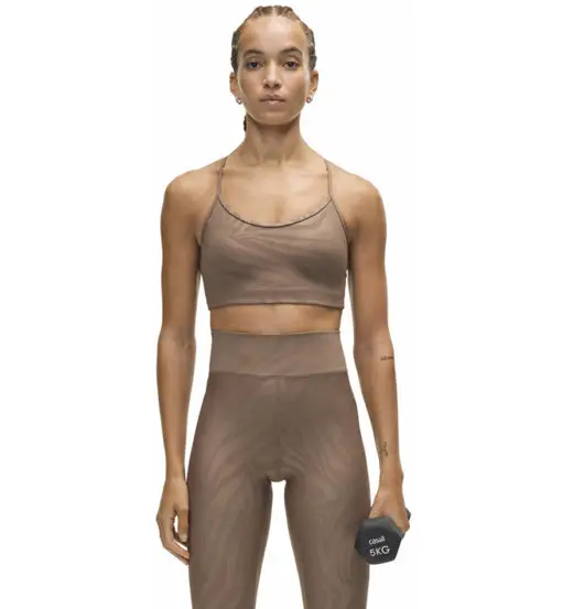 Sleek Strappy W - reggiseno sportivo medio sostegno - donna Brown