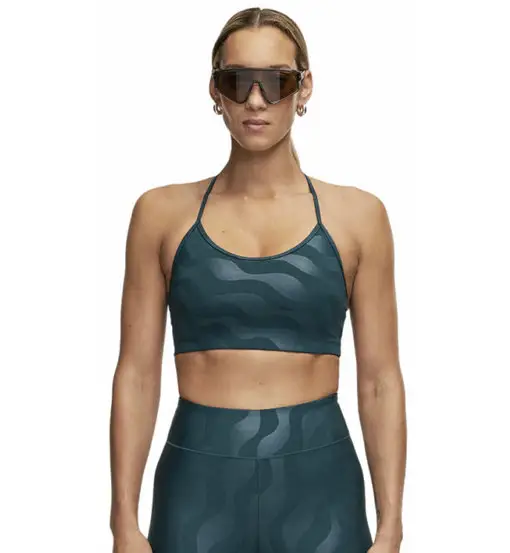 Sleek Strappy W - reggiseno sportivo medio sostegno - donna Green