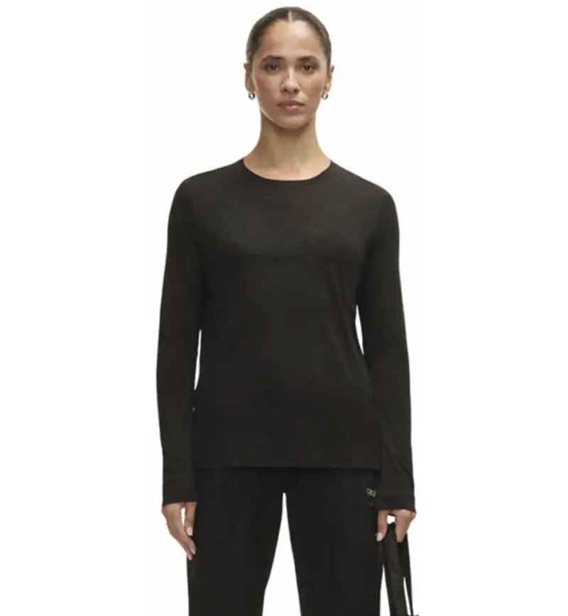 Soft Texture W - maglia maniche lunghe - donna Black