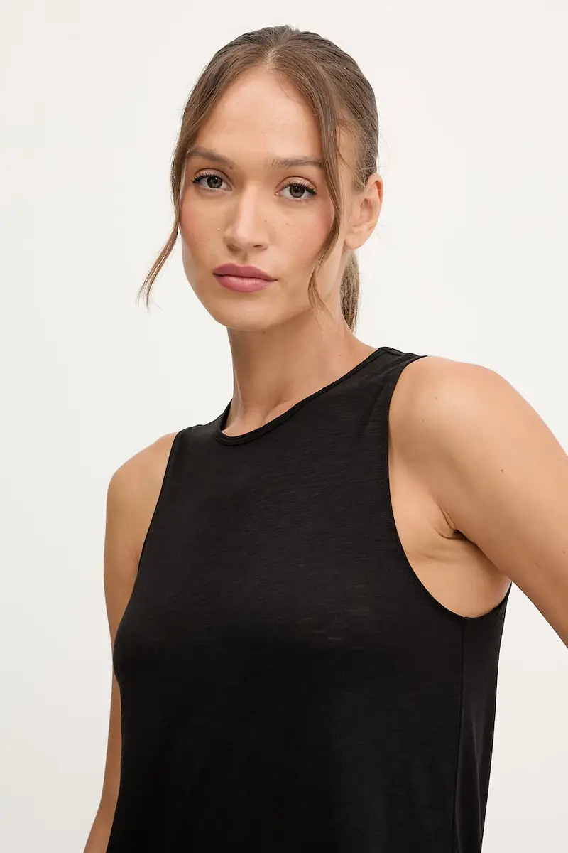 top da allenamento Soft Texture colore granata Nero miniatura 3