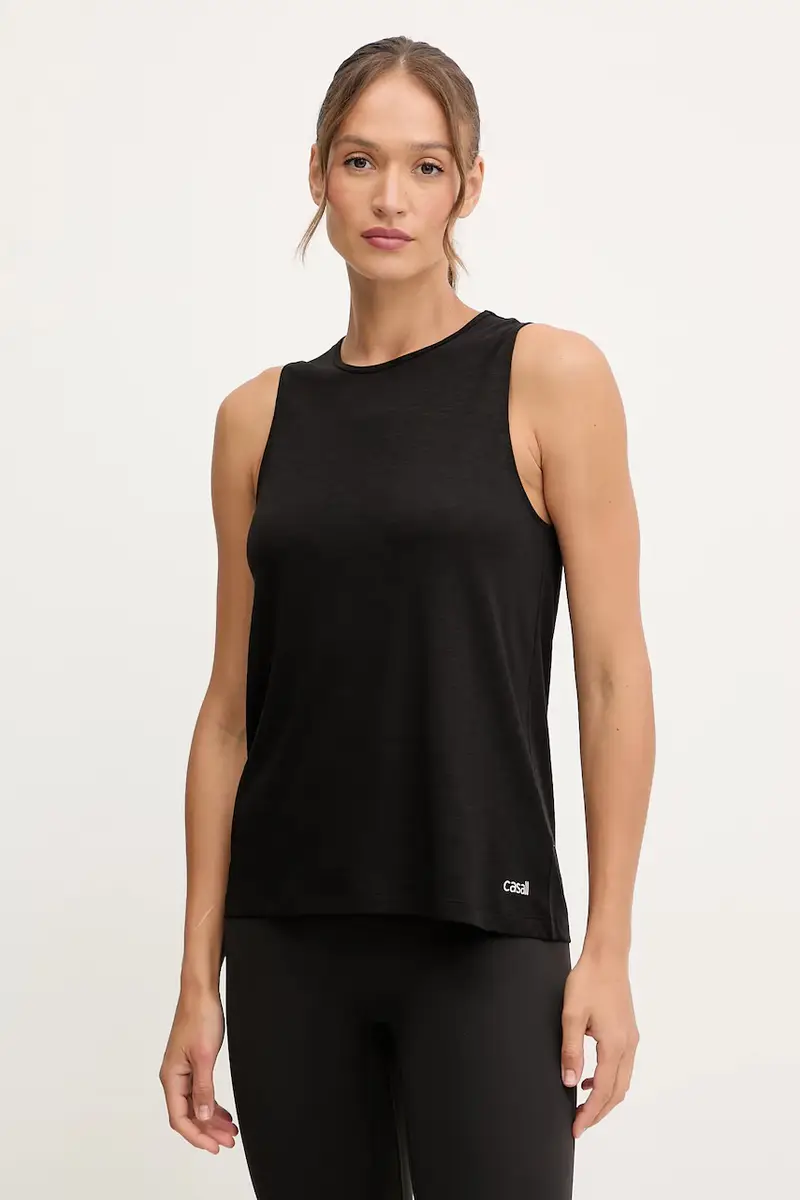 top da allenamento Soft Texture colore granata Nero