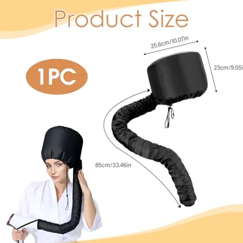 Casco per Asciugacapelli, Caschi per Asciugatura, Bonnet Casco per Asciugacapelli con Elastico per Attacco Phon, Casco miniatura 3