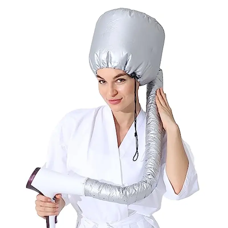 Casco per Asciugatura Capelli, Cuffia per Asciugacapelli Manuali, Regolabile Elastica Cuffia Termica per Capelli, per