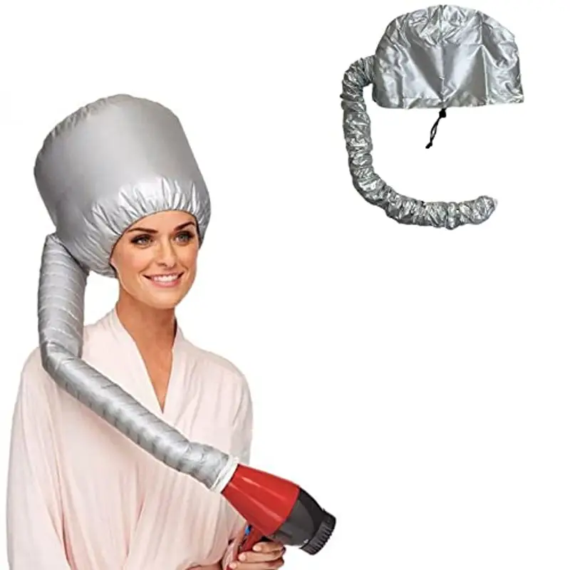 Casco per Asciugatura Capelli, Cuffia per Asciugacapelli Manuali, Regolabile Elastica Cuffia Termica per Capelli, per miniatura 3