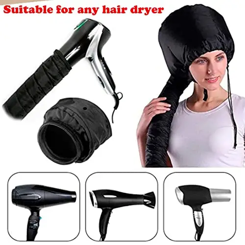 Casco per Asciugatura Capelli, Cuffia per Asciugacapelli Manuali, Regolabile Elastica Cuffia Termica per Capelli, per miniatura 3