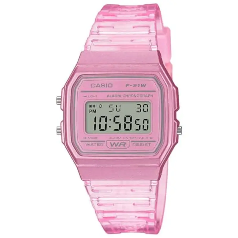 CASIO Collection Montre F-91WS-4EF chrono, alrame, calendrier auto