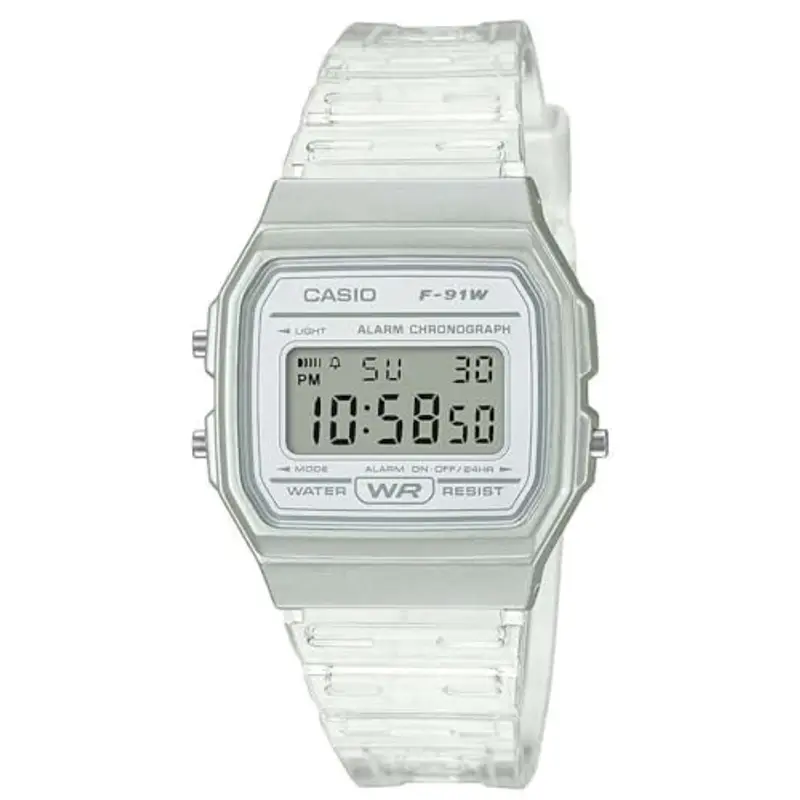 CASIO Collection Montre F-91WS-7EF chrono, alarme, calendrier auto