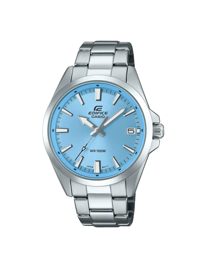 Orologio CASIO Edifice Analogico con 3 lancette EFV-100D-2BVUEF Silver Azure