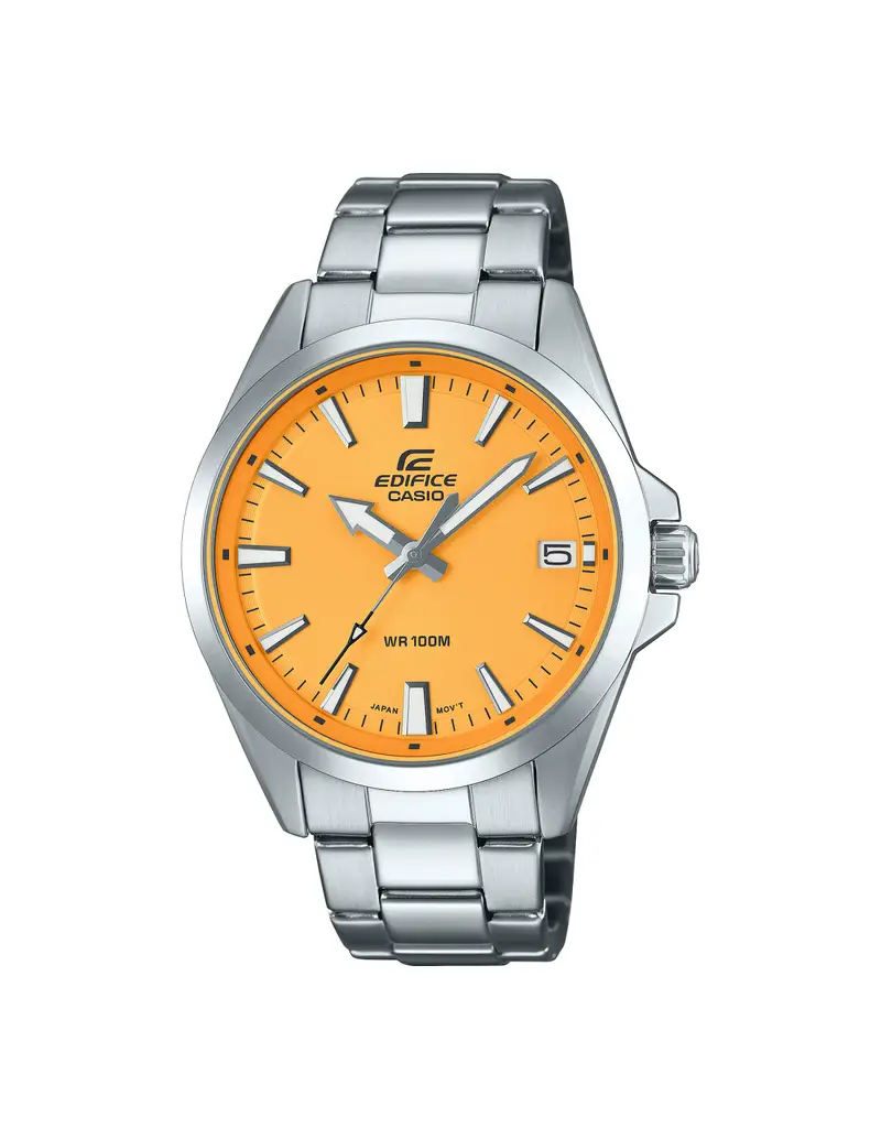 Orologio CASIO Edifice Analogico con 3 lancette EFV-100D-9AVUEF Silver Yellow